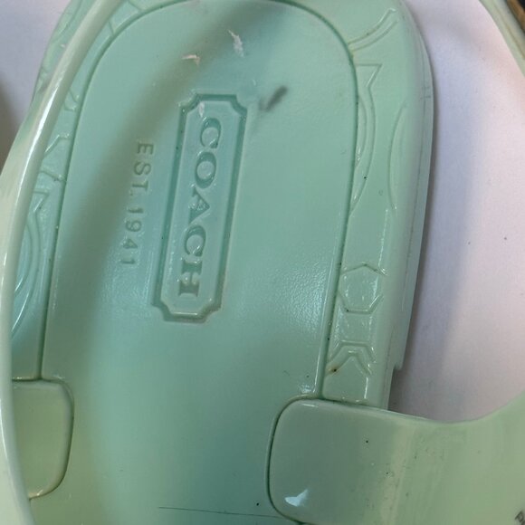 Coach Phila Jelly Sandles Mint Green Size 10B Nice - Picture 5 of 8